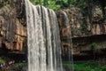 A Big WaterFall With Cave Inside Royalty Free Stock Photo